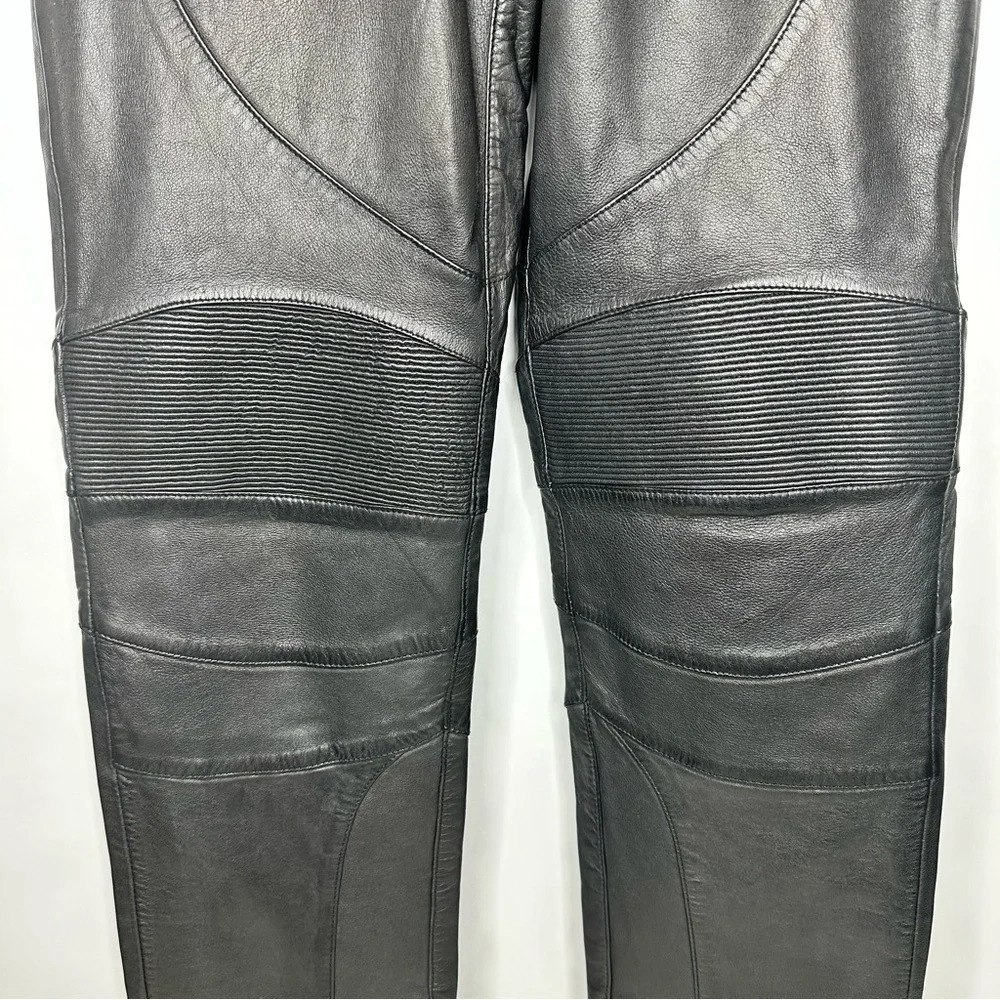 LaMarque Leather Lined Moto Style Pants Size 8 - Picture 2 of 6